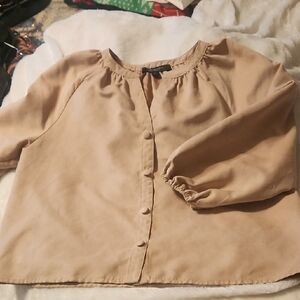 Marc New York Mauve Button-Up Blouse